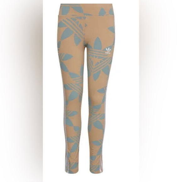 Girls Adidas Three Stripe Leggings Tights Large - Picture 1 of 6